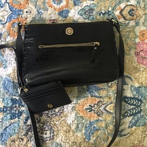 Ann Klein Alligator Skin Purse + Wallet